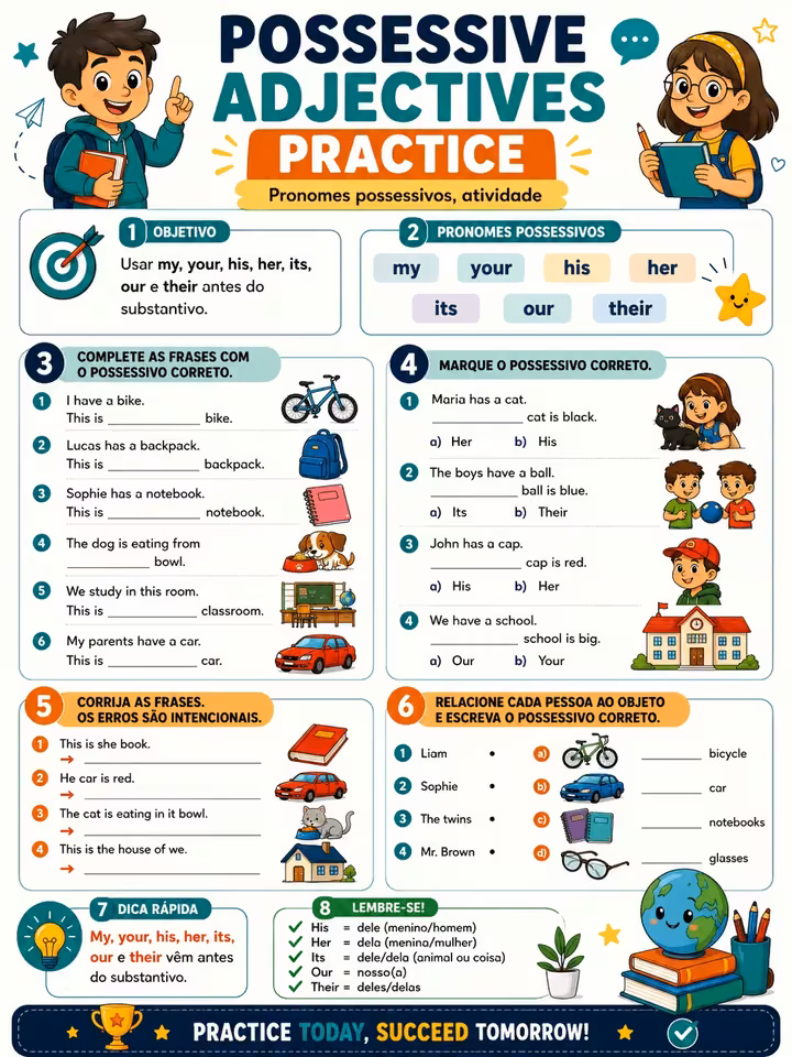 Possessive Adjectives | Prática